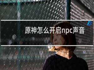 原神怎么开启npc声音