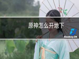 原神怎么开地下