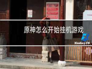 原神怎么开始挂机游戏