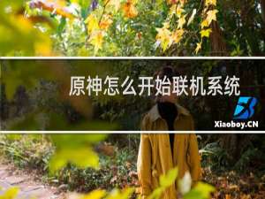 原神怎么开始联机系统