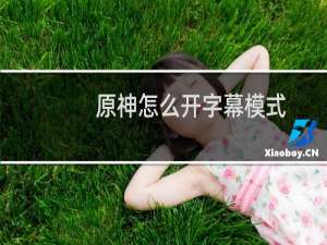 原神怎么开字幕模式