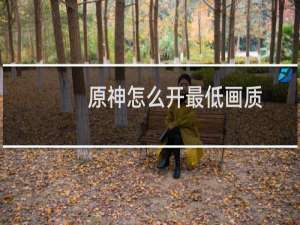 原神怎么开最低画质