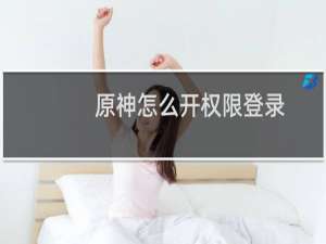 原神怎么开权限登录