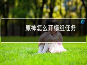 原神怎么开模组任务