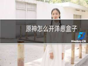 原神怎么开洋葱盒子