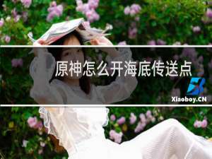 原神怎么开海底传送点