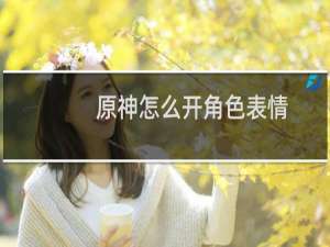 原神怎么开角色表情