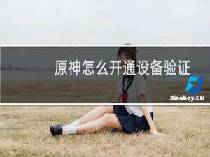 原神怎么开通设备验证