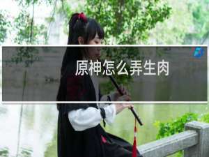 原神怎么弄生肉