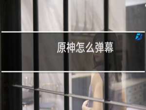 原神怎么弹幕
