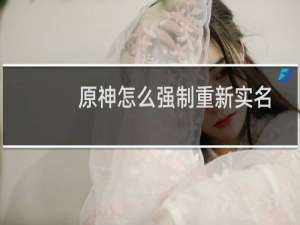 原神怎么强制重新实名