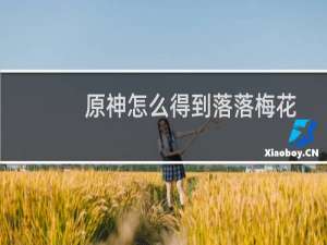 原神怎么得到落落梅花