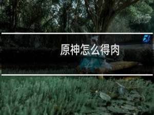 原神怎么得肉