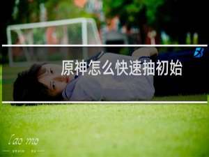 原神怎么快速抽初始