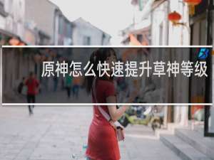 原神怎么快速提升草神等级