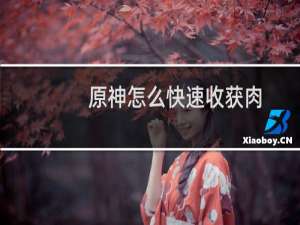 原神怎么快速收获肉