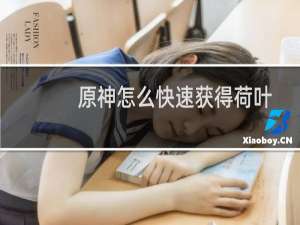 原神怎么快速获得荷叶