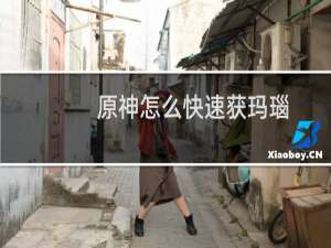 原神怎么快速获玛瑙