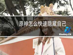 原神怎么快速隐藏自己