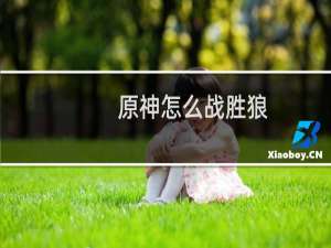 原神怎么战胜狼