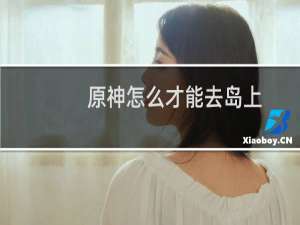 原神怎么才能去岛上