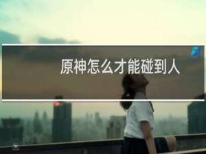 原神怎么才能碰到人