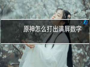 原神怎么打出满屏数字