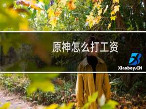 原神怎么打工资