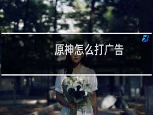 原神怎么打广告