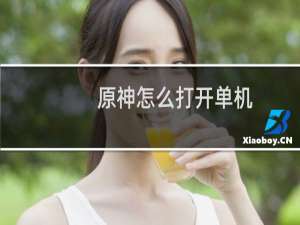 原神怎么打开单机