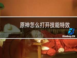 原神怎么打开技能特效