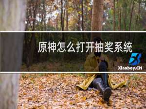 原神怎么打开抽奖系统