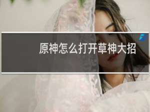 原神怎么打开草神大招