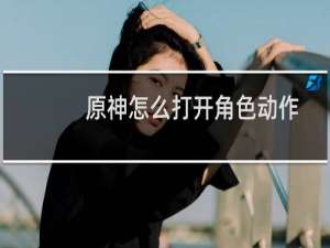 原神怎么打开角色动作