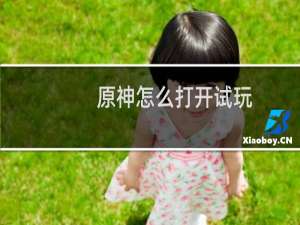 原神怎么打开试玩