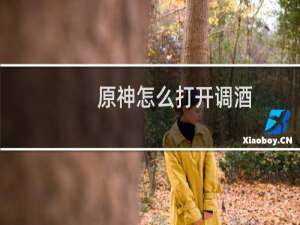 原神怎么打开调酒