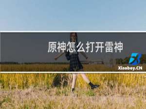 原神怎么打开雷神