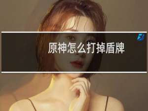 原神怎么打掉盾牌