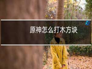 原神怎么打木方块
