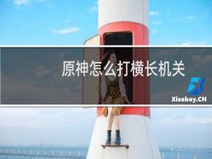 原神怎么打横长机关
