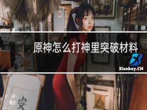 原神怎么打神里突破材料