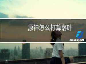 原神怎么打算落叶