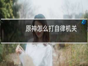 原神怎么打自律机关