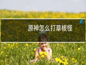 原神怎么打草核怪