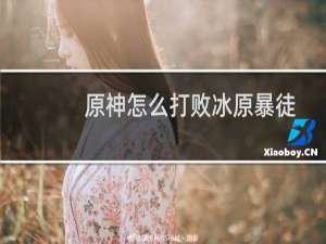 原神怎么打败冰原暴徒