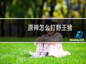 原神怎么打野王猪