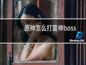 原神怎么打雷神boss