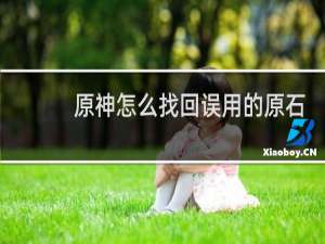 原神怎么找回误用的原石