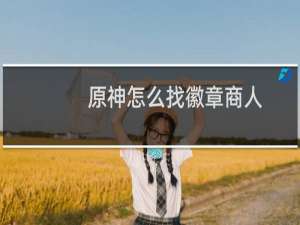 原神怎么找徽章商人