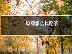 原神怎么找路爷